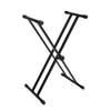 KS-201 Boston  keyboard stand with 35,5cm top tubes, black, XX-model, twist lock, bolt-on tiers, compact packaging