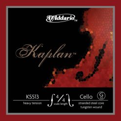   KS513-44H D'Addario Kaplan cello string G-3, heavy, tungsten wound on stranded steel core