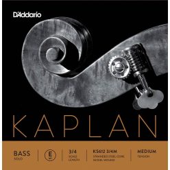   KS612-34M D'Addario Kaplan Solo double bass string E-2, medium, stranded steel, nickel wound, solo