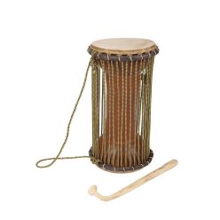   KTM05 Kangaba  medium tama (talking drum), dugura wood, goat skin heads, pre-stretched rope, (approx.)13x28cm
