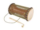 KTM05 Kangaba  medium tama (talking drum), dugura wood, goat skin heads, pre-stretched rope, (approx.)13x28cm