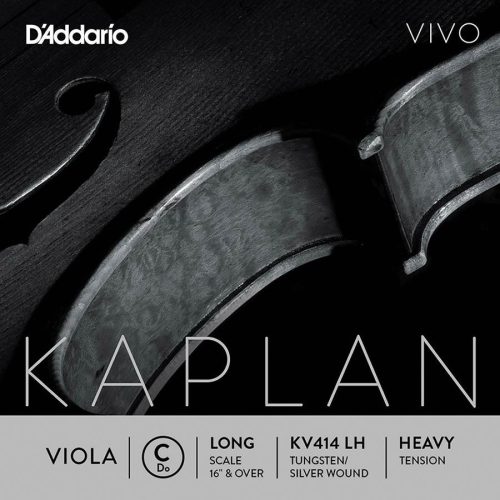 KV414-LM D'Addario Kaplan Vivo viola string C-4, 16" long scale, stranded steel, tungsten and silver wound, me