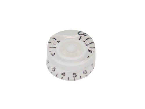 KW-114 Boston  speed knob (hatbox), for inch type pot shaft, transparent white