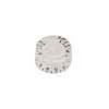 KW-114 Boston  speed knob (hatbox), for inch type pot shaft, transparent white