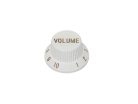 KW-1726-V Boston  bell knob, Stallion, white, fits both 24 fine (CTS) and 18 coarse knurl (Alpha), m.i. Japan, volume