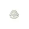 KW-1726-V Boston  bell knob, Stallion, white, fits both 24 fine (CTS) and 18 coarse knurl (Alpha), m.i. Japan, volume