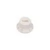 KW-244-T Boston  bell knob, Stallion, for inch type pot shaft, white, tone