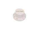 KW-244-V Boston  bell knob, Stallion, for inch type pot shaft, white, volume