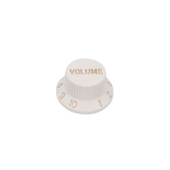   KW-244-V Boston  bell knob, Stallion, for inch type pot shaft, white, volume