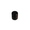 KWE-360 Boston  dome knob, wood, 2 rings, 15x18mm, ebony