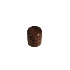 KWW-360 Boston  dome knob, wood, 2 rings, 15x18mm, walnut