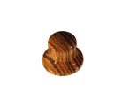 KWZ-340 Boston  bell knob, wood, hat model, 25x19mm, zebra