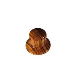 KWZ-340 Boston  bell knob, wood, hat model, 25x19mm, zebra