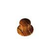 KWZ-340 Boston  bell knob, wood, hat model, 25x19mm, zebra