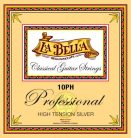 L-10PH La Bella Professional string set classic, clear nylon trebles, silver plated wound basses, high tension silver