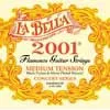 L-2001FM La Bella 2001 Series string set classic/flamenco, professional, black nylon trebles & silverplated basses, medium tensio