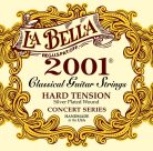 L-2001H La Bella 2001 Series string set classic, professional, clear nylon trebles & silverplated basses, hard tension