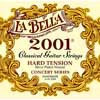 L-2001H La Bella 2001 Series string set classic, professional, clear nylon trebles & silverplated basses, hard tension