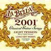 L-2001L La Bella 2001 Series string set classic, professional, clear nylon trebles & silverplated basses, light tension