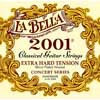 L-2001XH La Bella 2001 Series string set classic, professional, clear nylon trebles & silverplated basses, extra hard tension