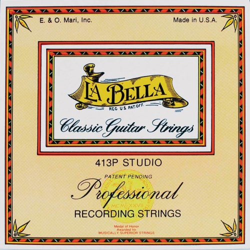 L-413P La Bella Professional string set classic, studio, clear nylon trebles & gold polished basses