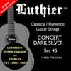 L-45SC Luthier Super Carbon 101 string set classic, Concert Dark Silver, hard tension, with carbon trebles