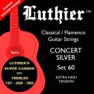 L-60SC Luthier Super Carbon 101 string set classic, Concert Supreme, extra high tension, with carbon trebles