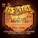 L-610 La Bella Elite Bowed double bass 3/4 string set, full steel core, chrome steel flatwound