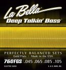 L-760FGS La Bella Deep Talkin' Bass string set electric bass, gold flats, 045-065-085-105 long scale