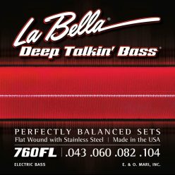   L-760FL La Bella Deep Talkin' Bass string set electric bass, stainless steel flatwound, light, 043-060-082-104 longscale