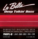 L-760FLB La Bella Deep Talkin' Bass string set electric bass, stainless steel flatwound, light, 043-060-082-104-128