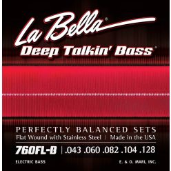   L-760FLB La Bella Deep Talkin' Bass string set electric bass, stainless steel flatwound, light, 043-060-082-104-128