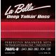L-760FLB La Bella Deep Talkin' Bass string set electric bass, stainless steel flatwound, light, 043-060-082-104-128