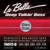 L-760FS-BS La Bella Deep Talkin' Bass string set electric 5-string bass, stainless steel flatwound, short scale 045-065-085-105-128