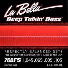 L-760FS La Bella Deep Talkin' Bass string set electric bass, stainless steel flatwound, standard, 045-065-085-105