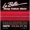 L-760FX La Bella Deep Talkin' Bass string set electric bass, stainless steel flatwound, extra light, 039-056-077-096