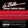 L-760N-CB La Bella Deep Talkin' Bass string set electric 6-string bass, black nylon tape wound, 043-060-070-094-115-135