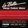 L-760N La Bella Deep Talkin' Bass string set electric bass, black nylon tape wound, 060-070-094-115 longscale