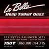 L-760T La Bella Deep Talkin' Bass string set electric bass, white nylon tape wound, standard, 060-070-094-115