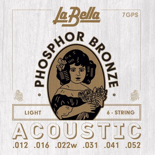 L-7GPS La Bella  string set acoustic light, 012-016-022w-031-041-052