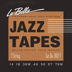   L-800-7 La Bella Nylon Tape Wound Electrics string set electric 7, medium, 014-018-036w-046-056-067-079