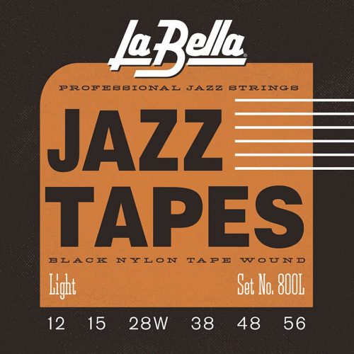 L-800L La Bella Nylon Tape Wound Electrics string set electric, light, 012-015-028-038-048-056, extra E+B