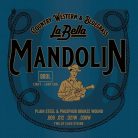 L-880L La Bella Acoustic Folk string set mandolin, phosphor bronze wound, loop ends, light, 009-012-021-036 2 each