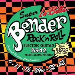   L-B942 La Bella Bender string set electric, nickel wound, extra light, 009-011-016-024w-032-042