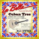 L-CT750 La Bella World Folk 6-string set Cuban tres, three courses, plain steel and silk&steel, ball-ends