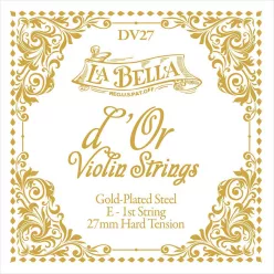   L-DV27 La Bella  d'Or Violin String E-1, gold plated steel, 0.27mm, hard