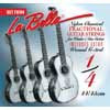 L-FG114 La Bella Fractional Series string set classic, clear nylon trebles & silverplated basses, extra G-3 (wound),1/4 scale