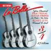 L-FG134 La Bella Fractional Series string set classic, clear nylon trebles & silverplated basses, extra G-3 (wound), 3/4 scale