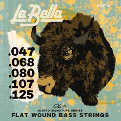   L-OSF-5 La Bella Olinto Signature Flats string set electric 5-string bass, stainless steel flatwound, standard, 047-068-080-107-125