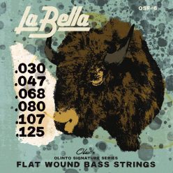   L-OSF-6 La Bella Olinto Signature Flats string set electric 6-string bass, stainless steel flatwound, standard, 030-047-068-080-107-125